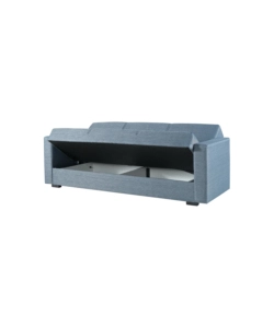 DIVANO LETTO "AFRODITE" 3 POSTI IN TESSUTO GRIGIO-BLU 212X80X87 CM